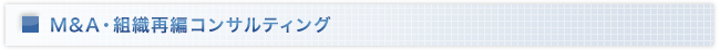 M&A・組織再編コンサルティング