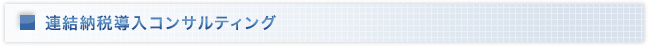 連結納税導入コンサルティング